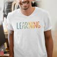 Vintage Play Is Learning Back To School Toddler Teacher Men's V-Neck T-Shirt, funny gift Vintage Play Is Learning Back To School Toddler Teacher Men's V-Neck T-Shirt, funny gift