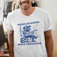 Weird Teachers Build Character Shirt Raccoon Teacher Men's V-Neck T-Shirt, funny gift Weird Teachers Build Character Shirt Raccoon Teacher Men's V-Neck T-Shirt, funny gift