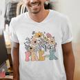 Wildflower Pre-K Preschool Team Floral Teacher Girls Men's V-Neck T-Shirt, funny gift