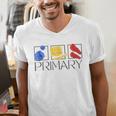 Women Art Teacher Back To School Artist Primary Color Theory Men's V-Neck T-Shirt, funny gift