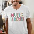 Women Music Teacher First Day Of School Elementary School Men's V-Neck T-Shirt, funny gift