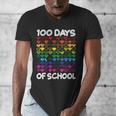 100 Days Of School Heart Love Teacher Or Student 100th Day Men's V-Neck T-Shirt, funny design 100 Days Of School Heart Love Teacher Or Student 100th Day Men's V-Neck T-Shirt, funny design