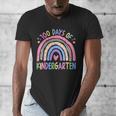 100th Day Of Kindergarten Teacher Kids 100 Days Smarter Men's V-Neck T-Shirt, funny design 100th Day Of Kindergarten Teacher Kids 100 Days Smarter Men's V-Neck T-Shirt, funny design