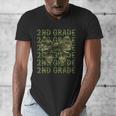 2nd Grade Teacher Student Camo Bow Back To School Men's V-Neck T-Shirt, 2nd Grade Teacher Gifts, funny design 2nd Grade Teacher Student Camo Bow Back To School Men's V-Neck T-Shirt, 2nd Grade Teacher Gifts, funny design