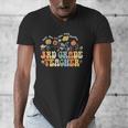 3rd Third Grade Teacher Appreciation Teaching Wildflowers Men's V-Neck T-Shirt, funny design 3rd Third Grade Teacher Appreciation Teaching Wildflowers Men's V-Neck T-Shirt, funny design