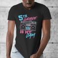 5th Grade Is My Jam Vintage 80s Boombox Teacher Student Men's V-Neck T-Shirt, funny design