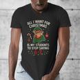 6-7 Students Saying 67 Xmas Six Seven Teacher Christmas Men's V-Neck T-Shirt, funny design