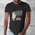 67 Teacher Halloween Ghost Six Seven Meme Math Joke Men's V-Neck T-Shirt, funny design