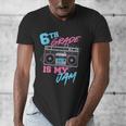 6th Grade Is My Jam Vintage 80s Boombox Teacher Student Men's V-Neck T-Shirt, funny design