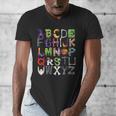 ABCs Alphabet Halloween Learning Kindergarten Teachers Men's V-Neck T-Shirt, funny design ABCs Alphabet Halloween Learning Kindergarten Teachers Men's V-Neck T-Shirt, funny design