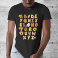 Alphabet Turkey Thanksgiving Costume Preschool Teacher Men Women Men's V-Neck T-Shirt, funny design