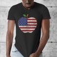 American Flag Teachers Students Apple 4th Of July Vintage Men's V-Neck T-Shirt, funny design American Flag Teachers Students Apple 4th Of July Vintage Men's V-Neck T-Shirt, funny design