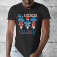 All American Teacher Pencil Coquette Bow USA Flag Teachers Men's V-Neck T-Shirt, funny design All American Teacher Pencil Coquette Bow USA Flag Teachers Men's V-Neck T-Shirt, funny design