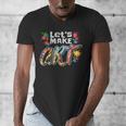 Lets Make Art Colerful Artists Painter Art Teacher Men Women Girls Kids Men's V-Neck T-Shirt, funny design