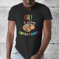Art Is My Superpower Art Teacher Men's V-Neck T-Shirt, funny design