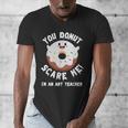 Art Teacher Halloween Donut Lover Costume Kawaii Monster Men's V-Neck T-Shirt, funny design
