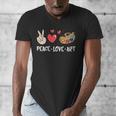 Art Teacher Peace Love Art For Artists And Painters Men's V-Neck T-Shirt, funny design Art Teacher Peace Love Art For Artists And Painters Men's V-Neck T-Shirt, funny design