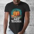 Art Teacher Pumpkin Painting Halloween Costume Men's V-Neck T-Shirt, funny design
