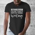 Author Journalist Teacher Writing Content Creator Men's V-Neck T-Shirt, Writing Teacher Gifts, funny design
