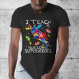 Autism Awareness Teacher I Teach Awesome Superheroes Men's V-Neck T-Shirt, funny design Autism Awareness Teacher I Teach Awesome Superheroes Men's V-Neck T-Shirt, funny design