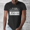 Avoid Negativity Math Teacher Men's V-Neck T-Shirt, funny design