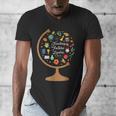 Awesome Teachers T Shirt Teaching Future Leaders Globe For Men Women Men's V-Neck T-Shirt, funny design