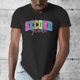 Back To School Neon Checkered Second Grade Colorful Teacher Men's V-Neck T-Shirt, funny design Back To School Neon Checkered Second Grade Colorful Teacher Men's V-Neck T-Shirt, funny design