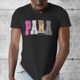 Back To School Teacher Para Preppy Checkered Para Life Men's V-Neck T-Shirt, funny design