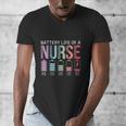 Battery Life Of A Nurse School Teacher Appreciation Men's V-Neck T-Shirt, funny design Battery Life Of A Nurse School Teacher Appreciation Men's V-Neck T-Shirt, funny design
