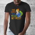 Beauty Teacher Take Chances Make Mistakes Get Messy Men's V-Neck T-Shirt, funny design Beauty Teacher Take Chances Make Mistakes Get Messy Men's V-Neck T-Shirt, funny design