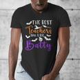 The Best Teachers Are A Bit Batty Teacher Bat Halloween Men's V-Neck T-Shirt, funny design The Best Teachers Are A Bit Batty Teacher Bat Halloween Men's V-Neck T-Shirt, funny design