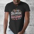 Being Bilingual Is A Superpower ESL Teacher School Men's V-Neck T-Shirt, Esl Teacher Gifts, funny design Being Bilingual Is A Superpower ESL Teacher School Men's V-Neck T-Shirt, Esl Teacher Gifts, funny design