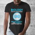 Biology Facts Science Teacher Student Biologist Men's V-Neck T-Shirt, Science Teacher Gifts, funny design