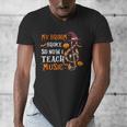 My Broom Broke So Now I Teach Music Teacher Halloween Men's V-Neck T-Shirt, funny design My Broom Broke So Now I Teach Music Teacher Halloween Men's V-Neck T-Shirt, funny design