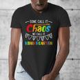 Some Call It Chaos We Call It Kindergarten Teacher Men's V-Neck T-Shirt, funny design