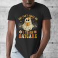 You Can’t Scare Me I Teach Daycare Teacher Halloween Ghost Men's V-Neck T-Shirt, funny design