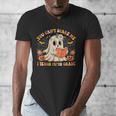 You Can't Scare Me I Teach Fifth Grade Halloween Teacher Men's V-Neck T-Shirt, funny design
