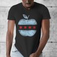 Chicago Flag Teacher School Cute Men's V-Neck T-Shirt, funny design