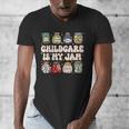 Childcare Is My Jam Child Care Teacher School Psychologist Men's V-Neck T-Shirt, funny design