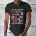 Childcare Teacher Negotiate With Toddlers Daycare Provider Men Women Girls Kids Men's V-Neck T-Shirt, funny design