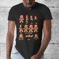 Christmas Math Teacher Equation Gingerbread With Santa Hat Men Women Men's V-Neck T-Shirt, funny design