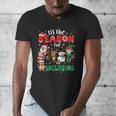 Christmas Sped Teacher Tis The Season For Inclusion Women Men's V-Neck T-Shirt, funny design