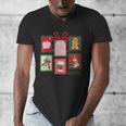 Christmas Teacher Stamps Men's V-Neck T-Shirt, funny design