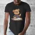 Classroom Fun With Teddy Bear Teacher Men's V-Neck T-Shirt, funny design