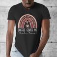 Coffee Gives Me Teacher Powers Leopard Rainbow Teacher Men's V-Neck T-Shirt, funny design Coffee Gives Me Teacher Powers Leopard Rainbow Teacher Men's V-Neck T-Shirt, funny design