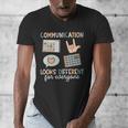 Communication Looks Different For Everyone SPED Teacher ASD Men's V-Neck T-Shirt, funny design Communication Looks Different For Everyone SPED Teacher ASD Men's V-Neck T-Shirt, funny design