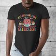 All The Cool Kids Are Reading Book Reading Teacher School Men's V-Neck T-Shirt, funny design