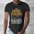 Cool Music Teacher Art For Men Women School Orchestra Coach Men's V-Neck T-Shirt, funny design