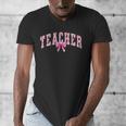 Coquette Bow Back To School First Day Teacher Men's V-Neck T-Shirt, funny design