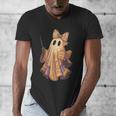 Coquette Music Note Patchwork Ghost Music Teacher Halloween Men's V-Neck T-Shirt, funny design Coquette Music Note Patchwork Ghost Music Teacher Halloween Men's V-Neck T-Shirt, funny design